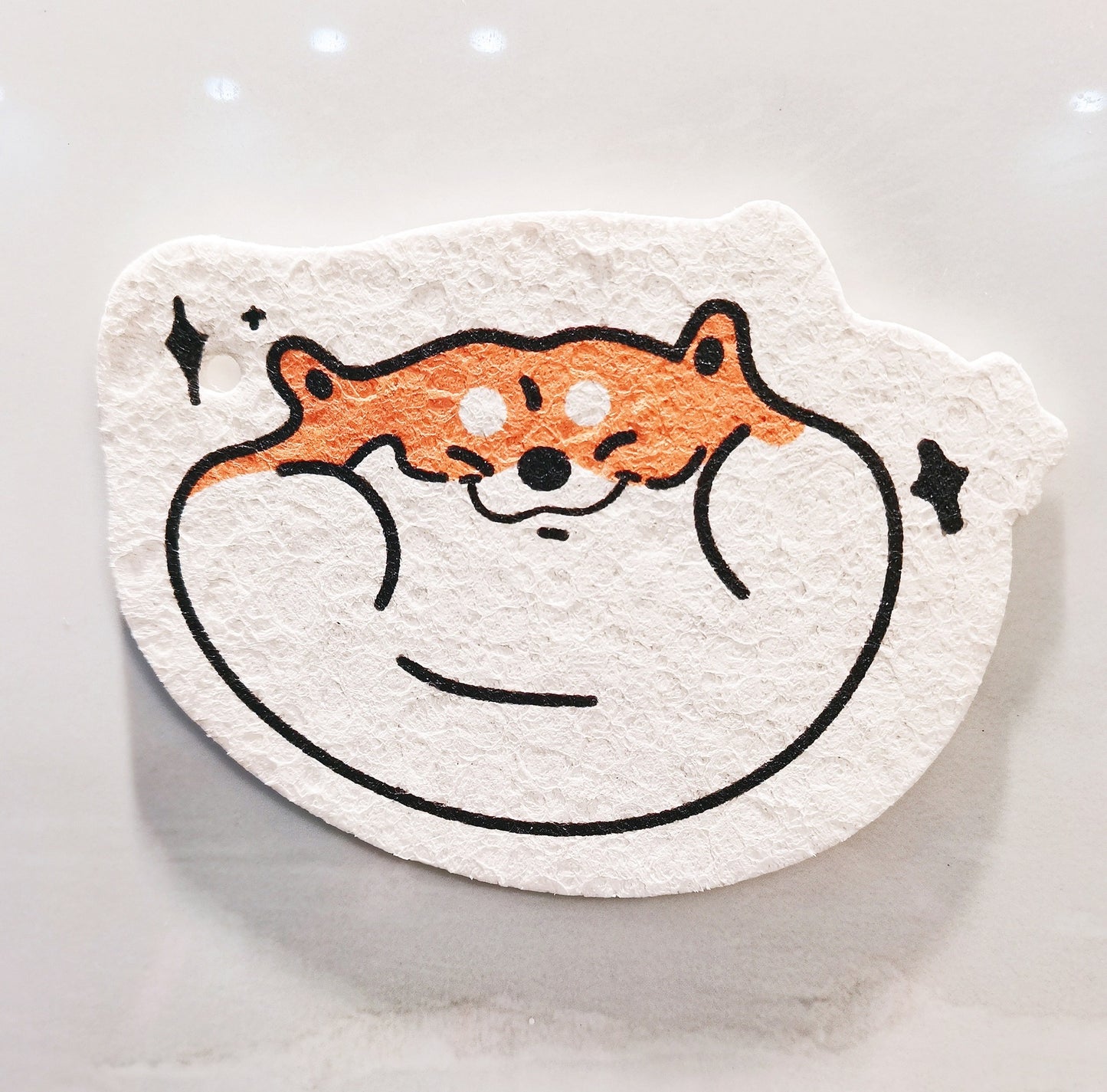 Cartoon Wood Pulp Cotton Absorbent Dishcloth (Set Of 2)
