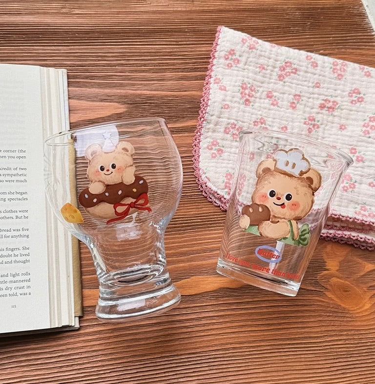 Butter Bear Glass Cup