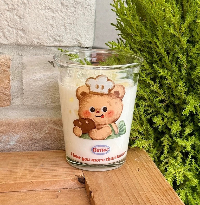 Butter Bear Glass Cup