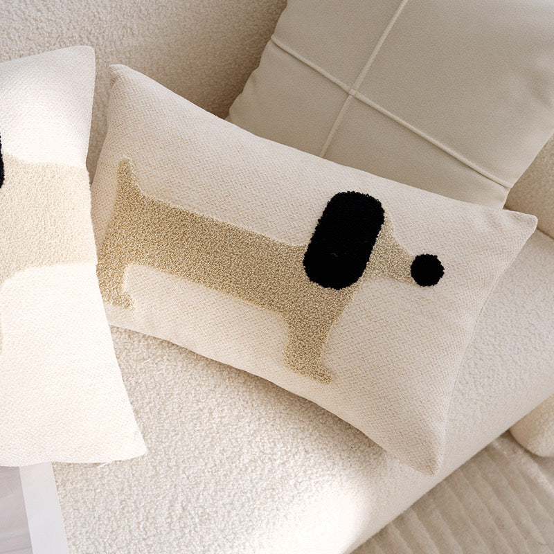 Simple and Cute Dachshund Pillow Cushion (Covers Only)