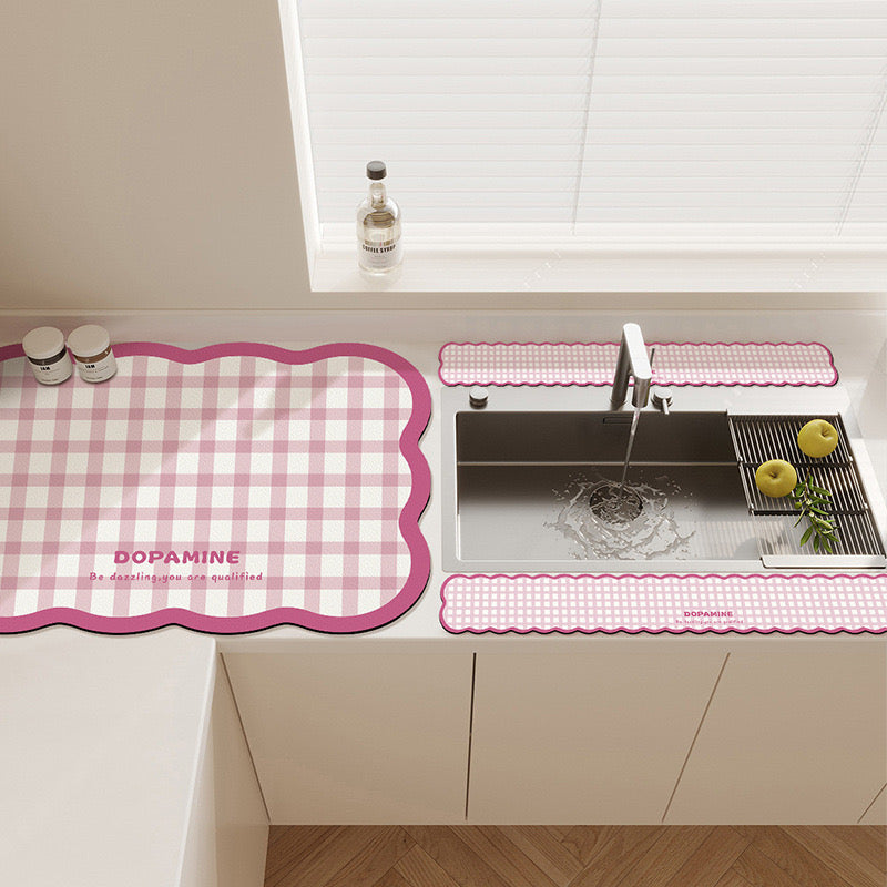 Dopamine Biscuit-Shaped Kitchen Counter Drain Mat