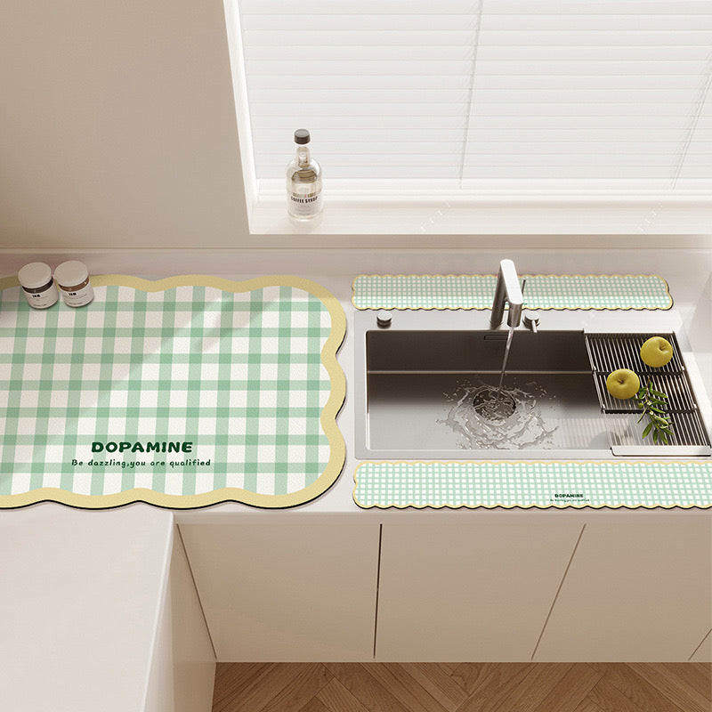 Dopamine Biscuit-Shaped Kitchen Counter Drain Mat