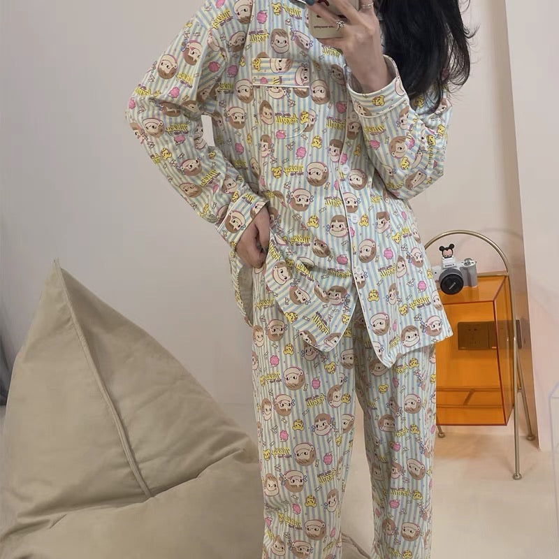 Fujiya Cartoon Character Cotton Pajama Set