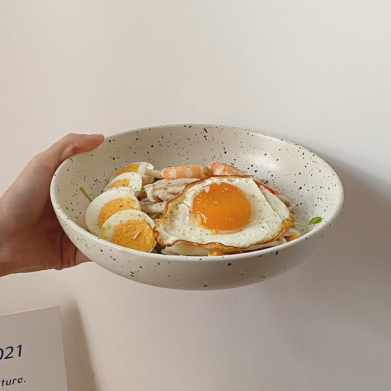 Japanese-style Ink-Splashed Ceramic Plate