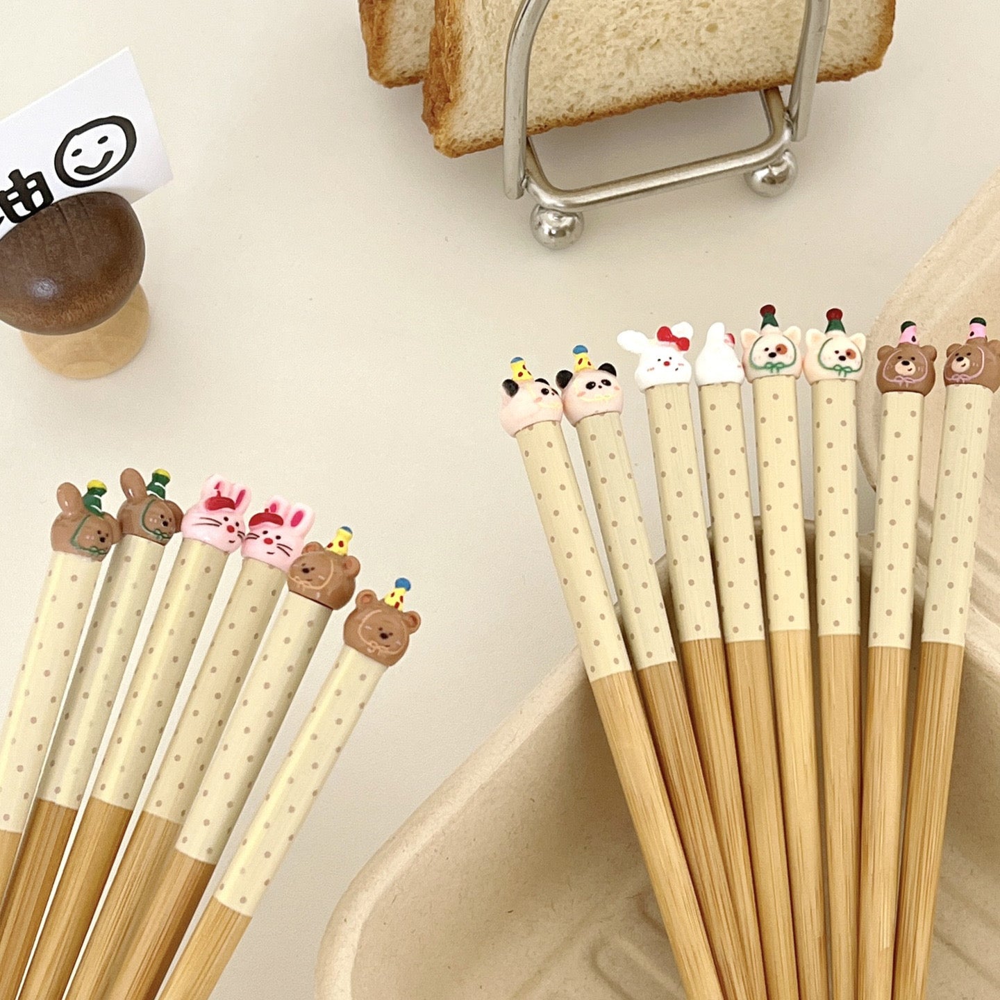 Cartoon Animal Bamboo Chopsticks (1 Pair)