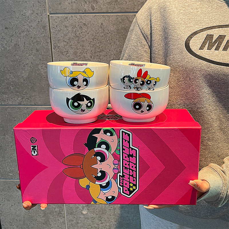 The Powerpuff Girls Ceramic Bowl Set (4-Piece Gift Box)