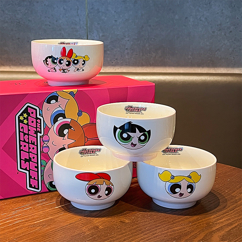 The Powerpuff Girls Ceramic Bowl Set (4-Piece Gift Box)