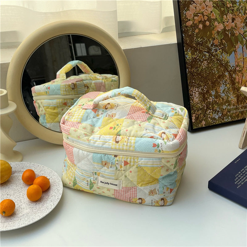Vintage Colorful Cosmetic Bag