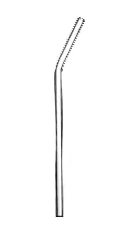 Transparent Glass Straight Straw (Single Piece)