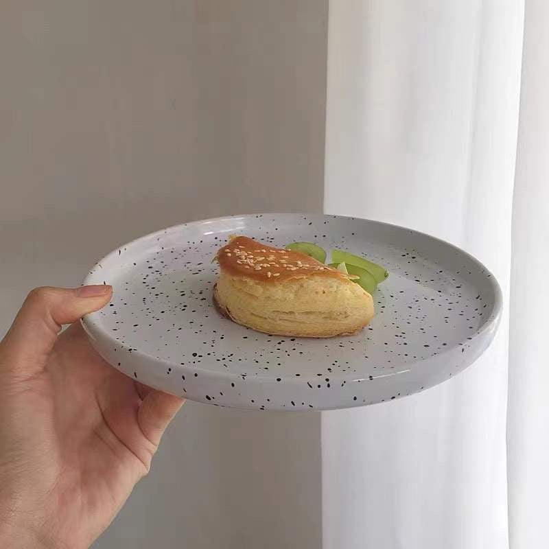 Ink-splashed Ceramic Plate