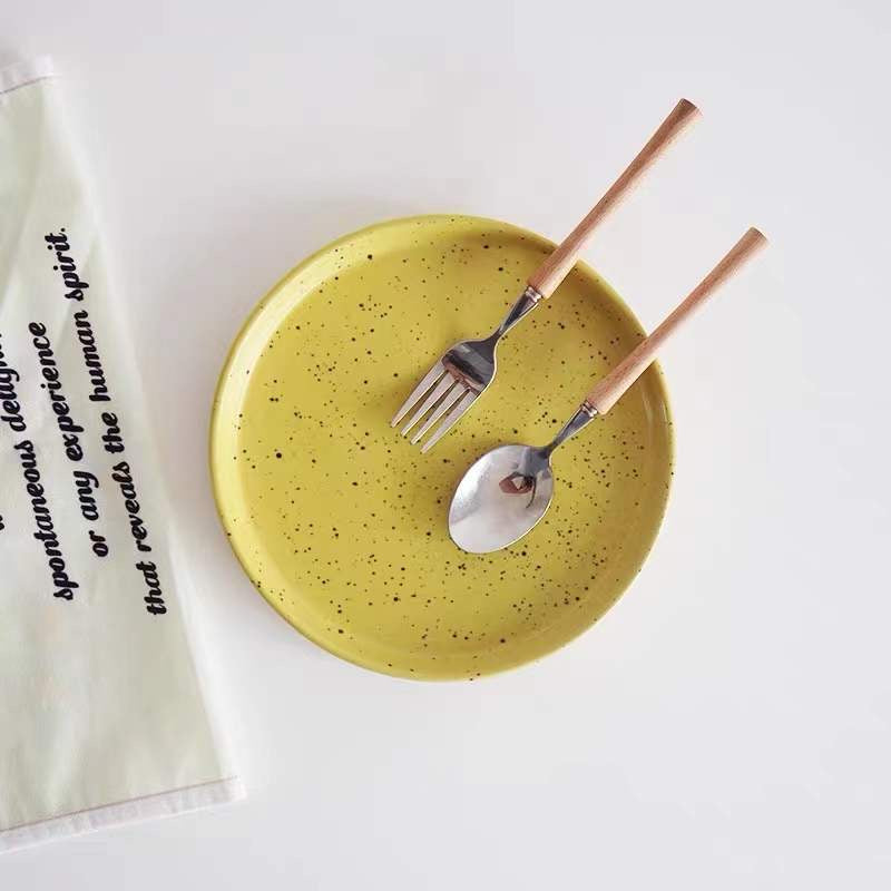 Ink-splashed Ceramic Plate