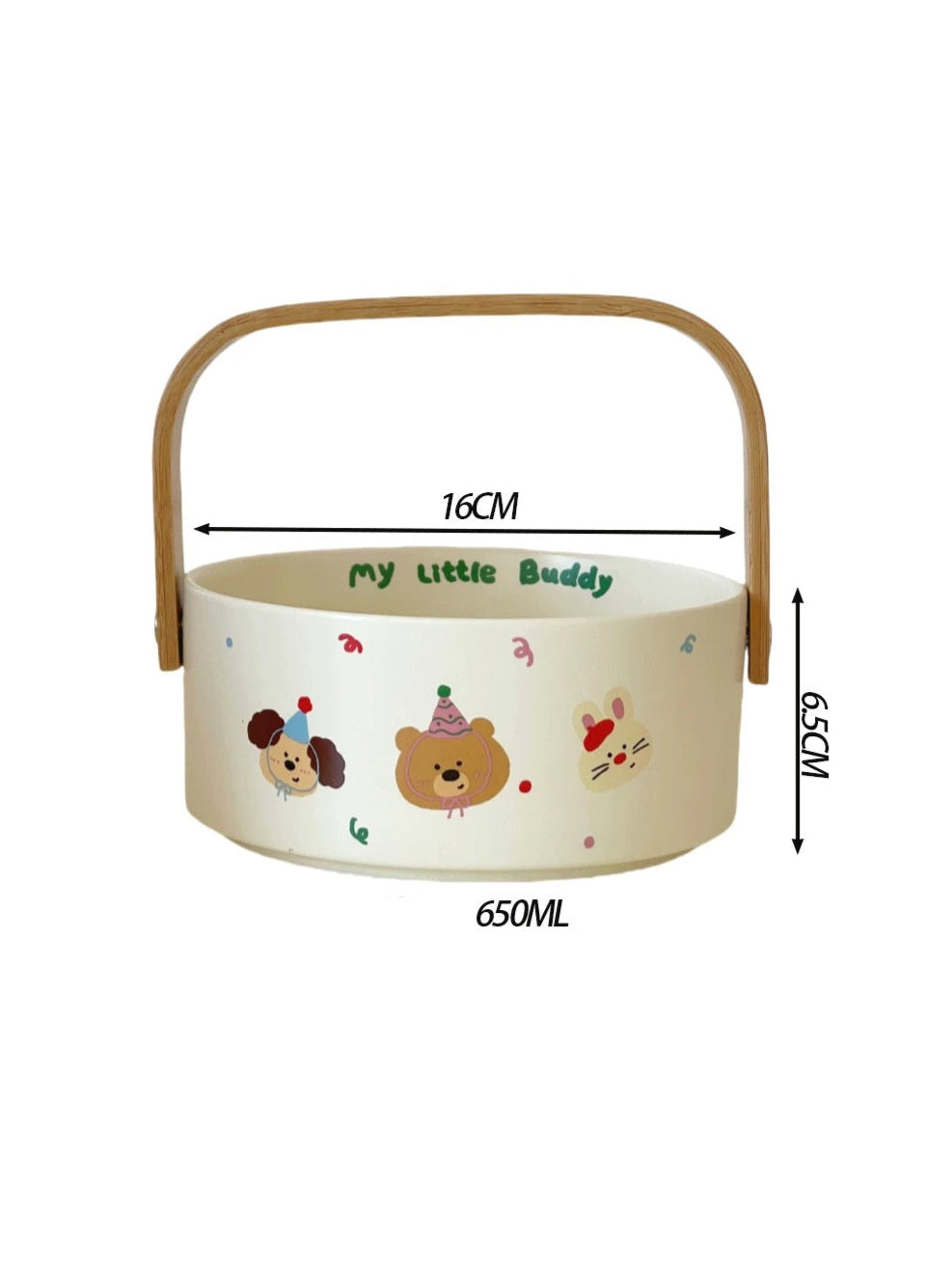 Creamy Cute Animal Ceramic Fruit Basket