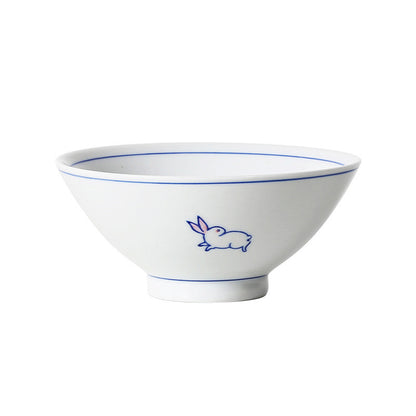 Japanese Hand-Painted Ceramic Rice Bowl