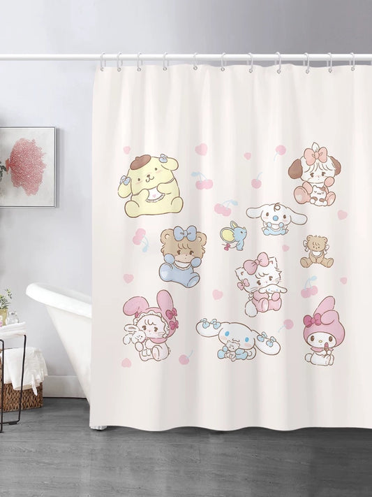 Sanrio Cute Characters Shower Curtain