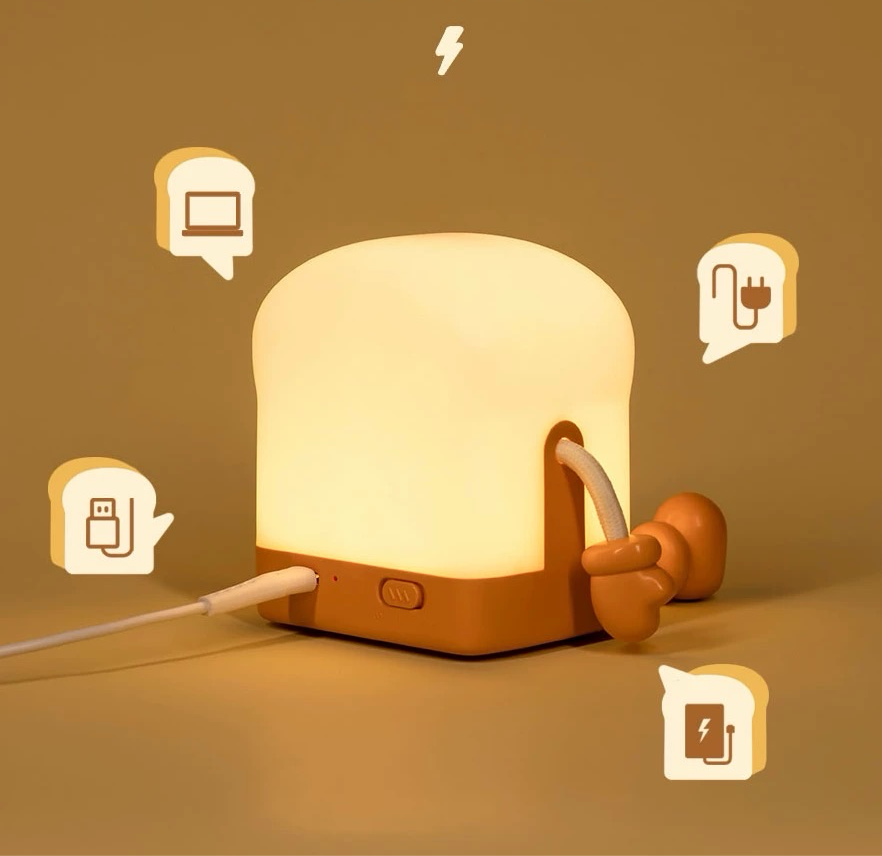 Cute Toast Night Light