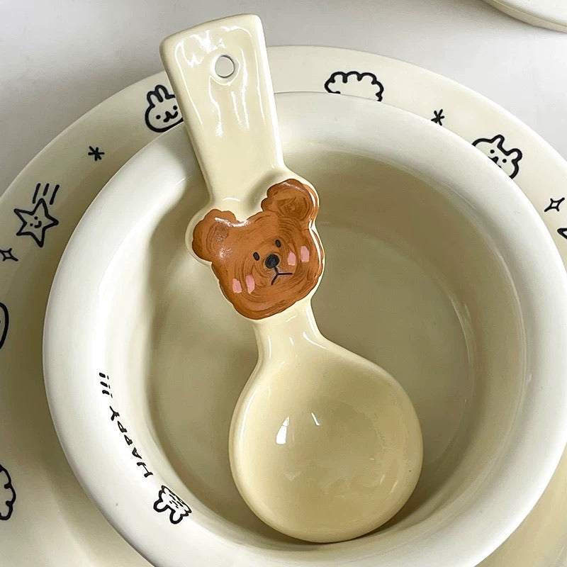 Cute Cartoon Ceramic Spoon