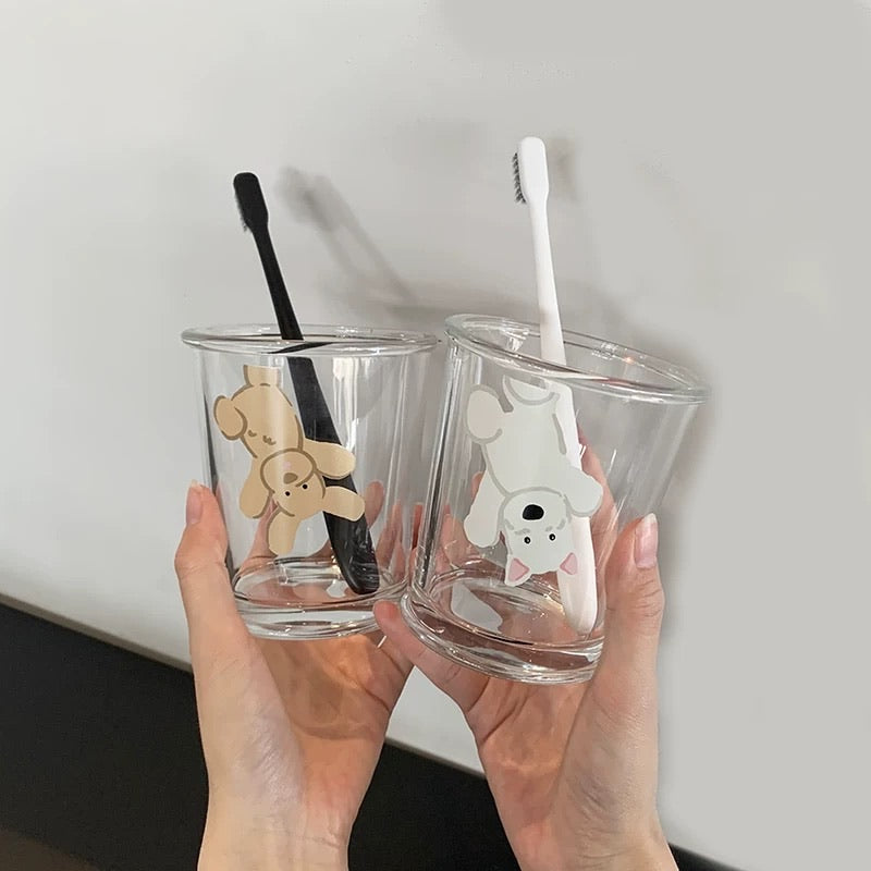 Cute Dog Glass Cup