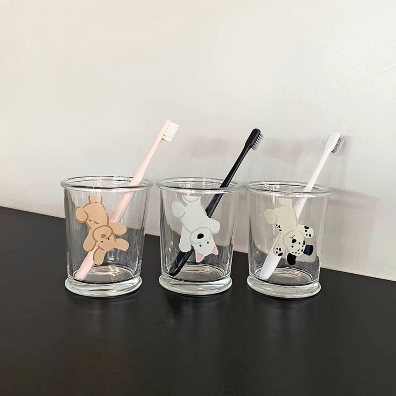 Cute Dog Glass Cup