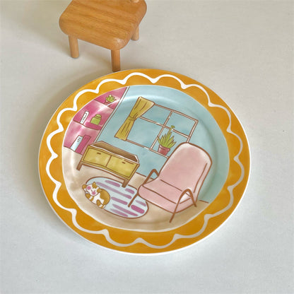 Dreamy Cartoon Ceramic Plate