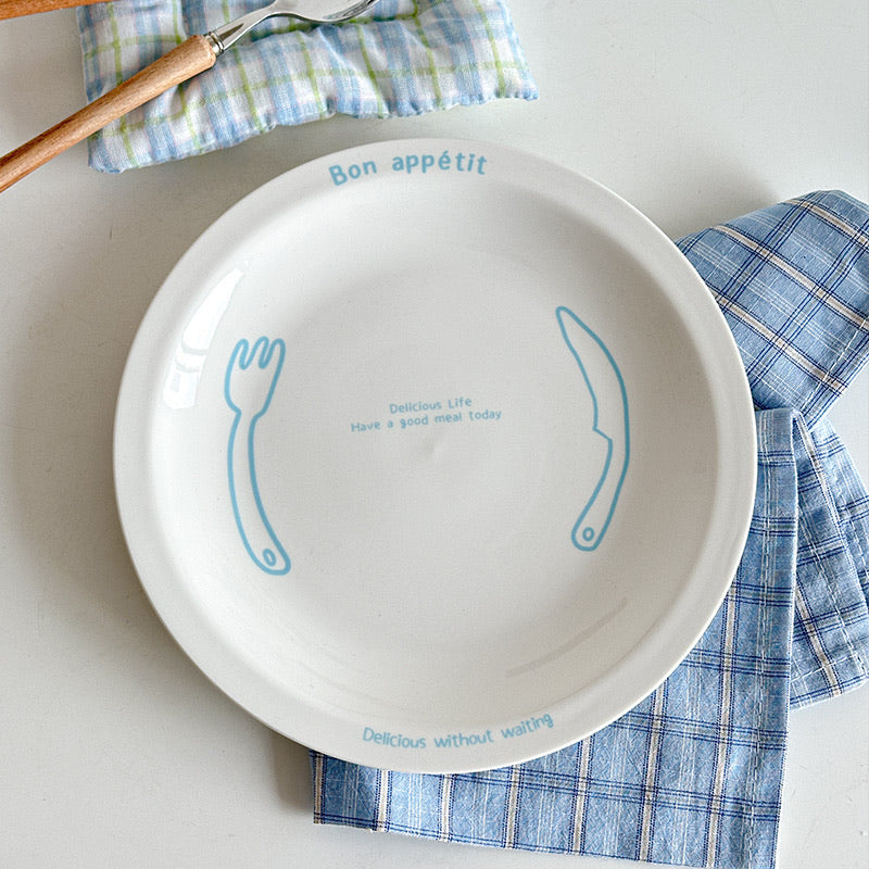 French Minimalist Tableware Plate