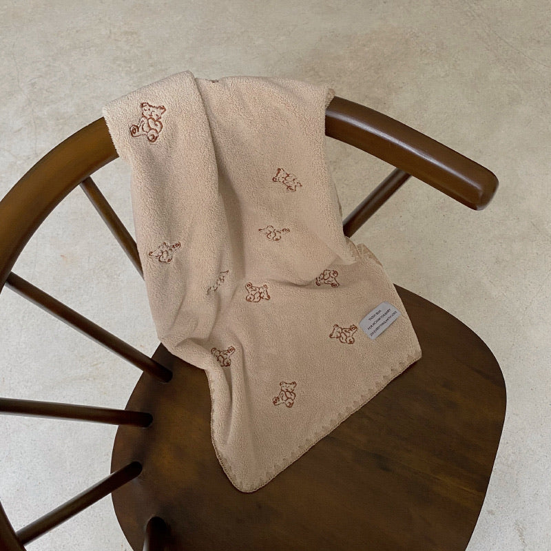 Bear Coral Fleece Towel Set