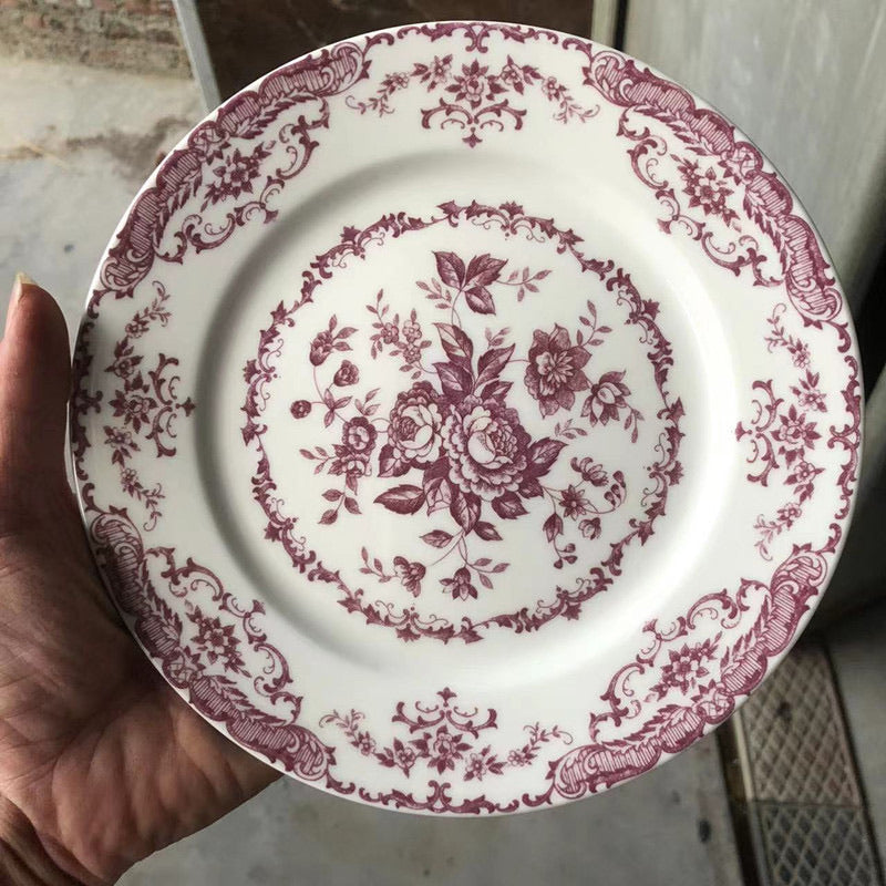 Vintage Floral Ceramic Plate