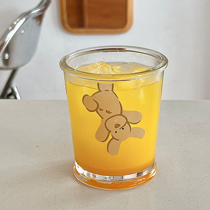 Cute Dog Glass Cup