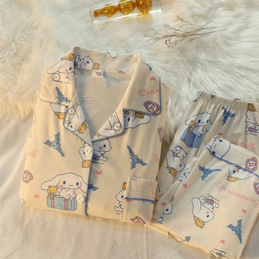 Creamy Cinnamoroll Cotton 3-Piece Pajama Set