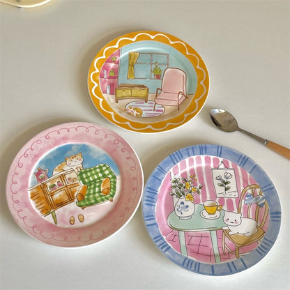 Dreamy Cartoon Ceramic Plate