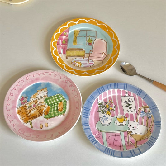 Dreamy Cartoon Ceramic Plate