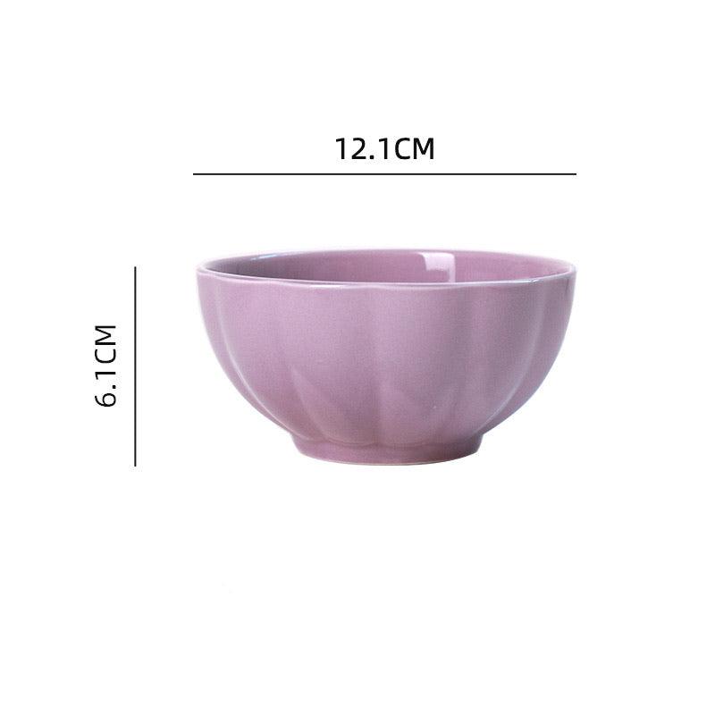 Creative Nordic Style Four-Color Lotus Bowl Set (Set of 4)