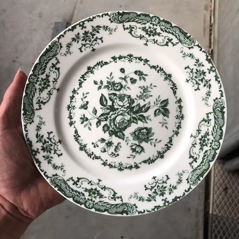 Vintage Floral Ceramic Plate