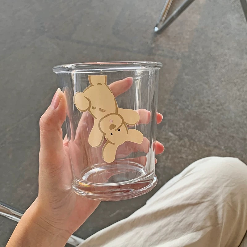 Cute Dog Glass Cup