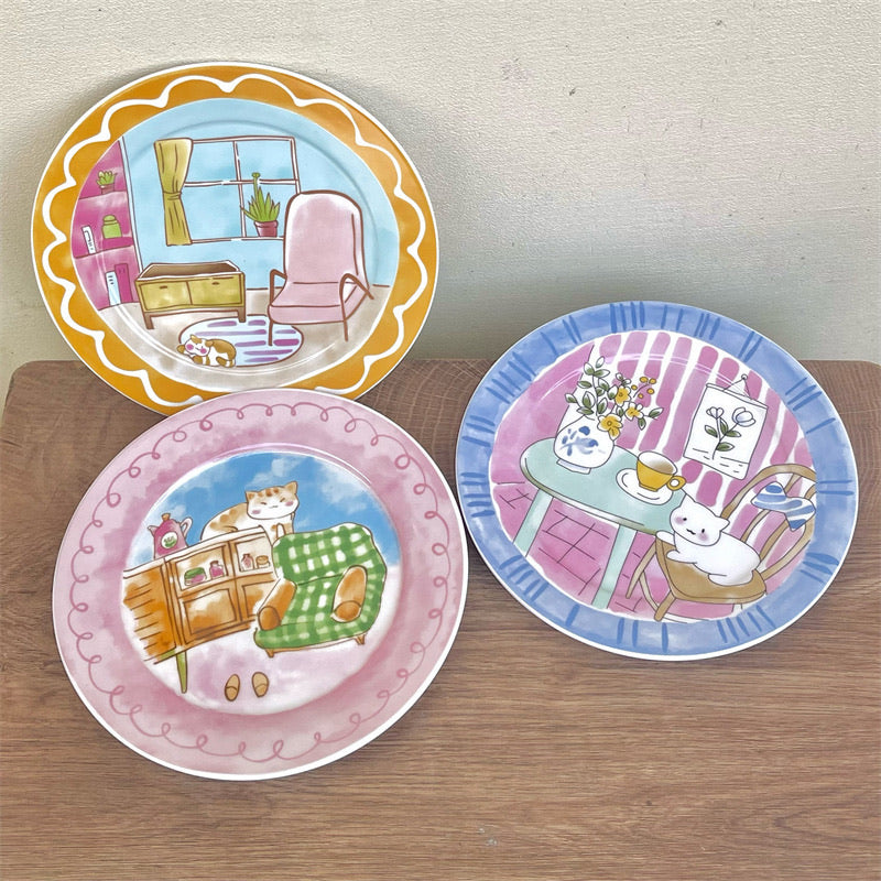Dreamy Cartoon Ceramic Plate