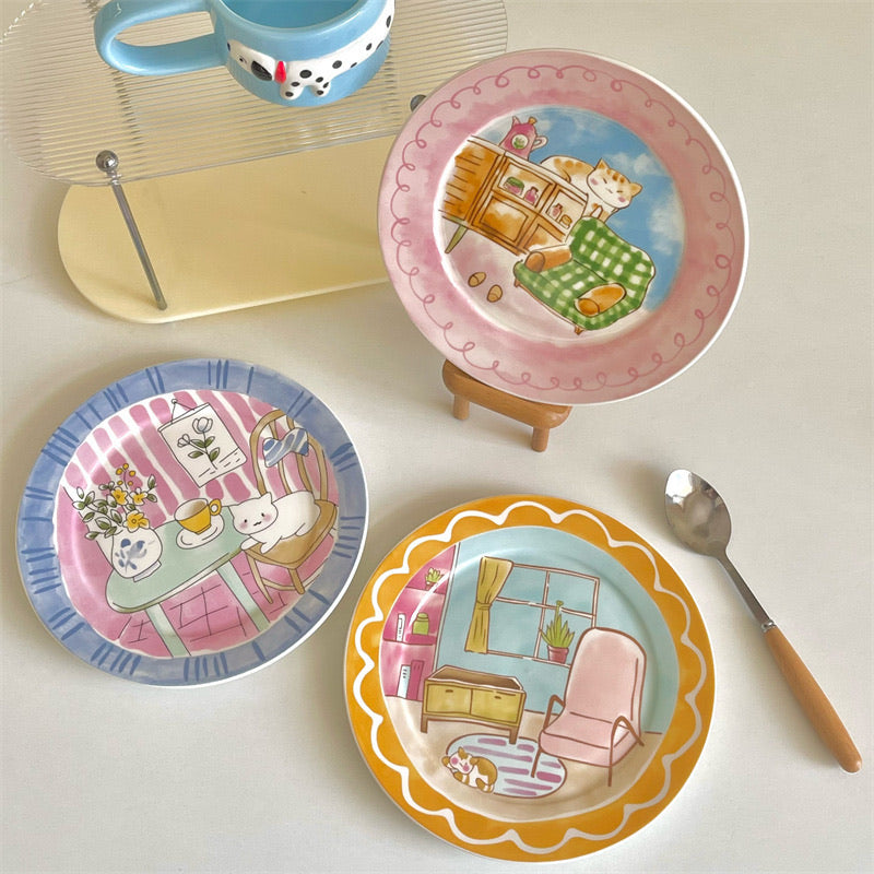 Dreamy Cartoon Ceramic Plate