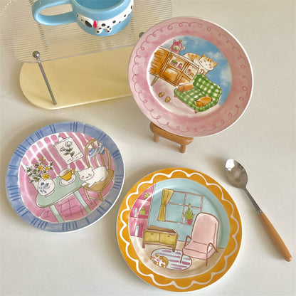 Dreamy Cartoon Ceramic Plate