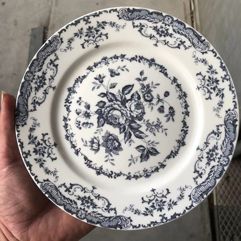 Vintage Floral Ceramic Plate