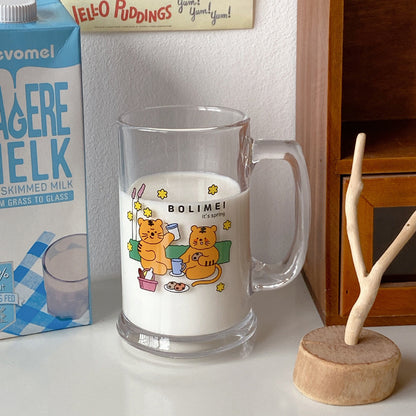 Vintage Cute Tiger and Bear Beer Mug