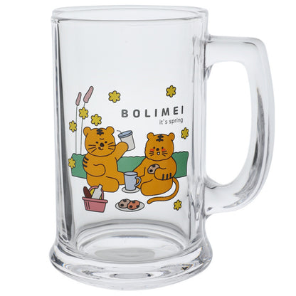 Vintage Cute Tiger and Bear Beer Mug