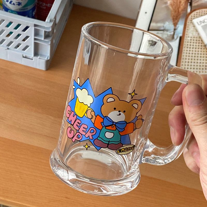 Vintage Cute Tiger and Bear Beer Mug