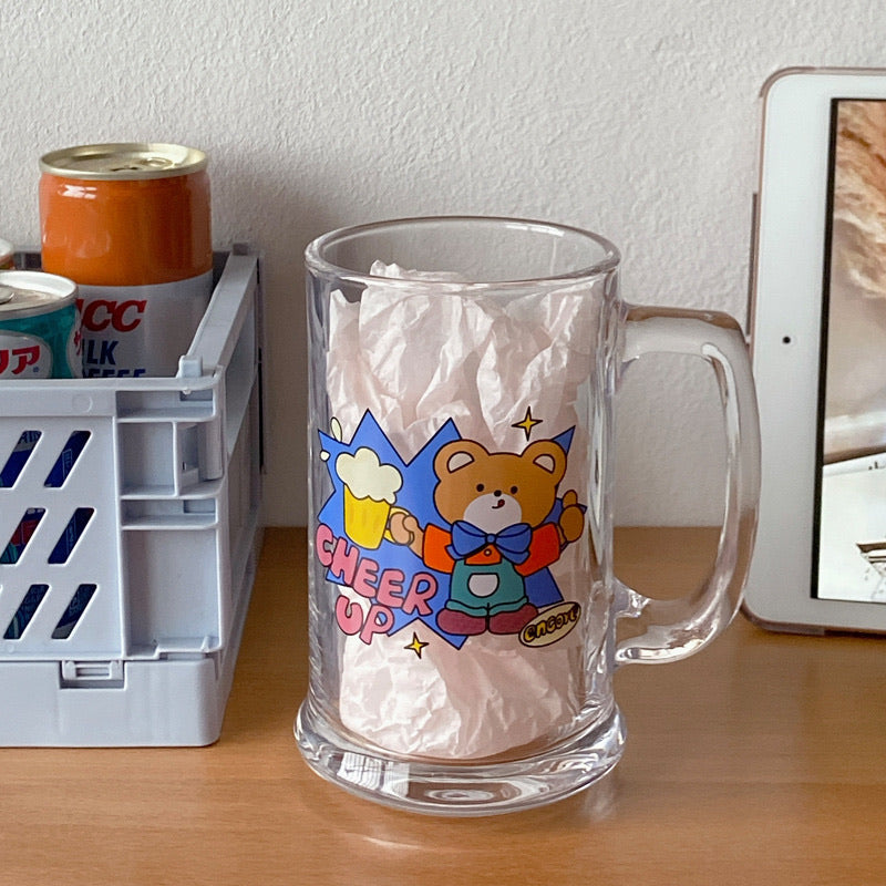 Vintage Cute Tiger and Bear Beer Mug