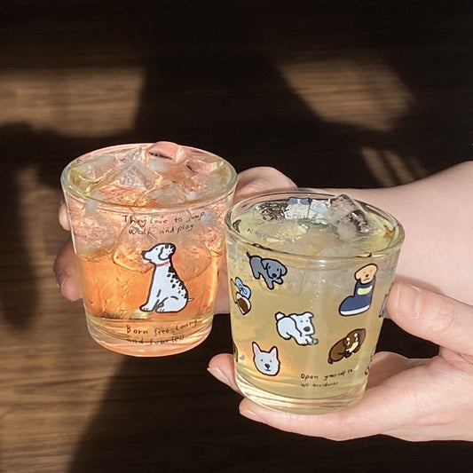Japanese Niche Cartoon Dog Heat-Resistant Glass Cup