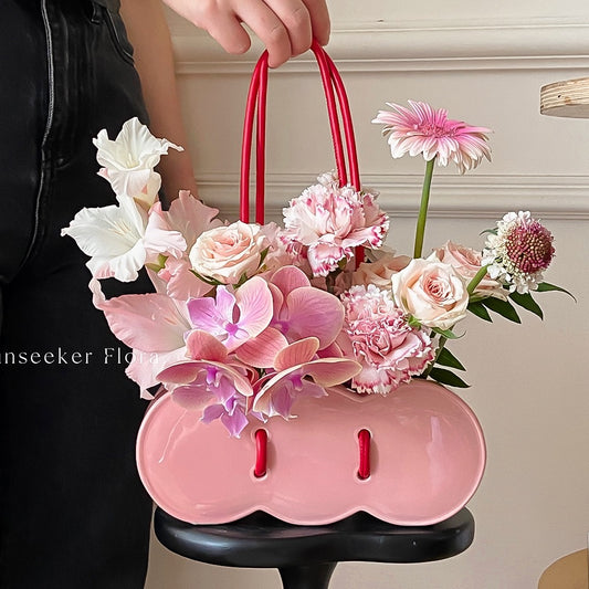 Creative Handbag-Shaped Flower Vase