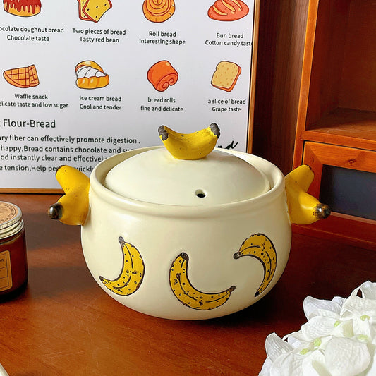 Handmade Banana Ceramic Clay Pot