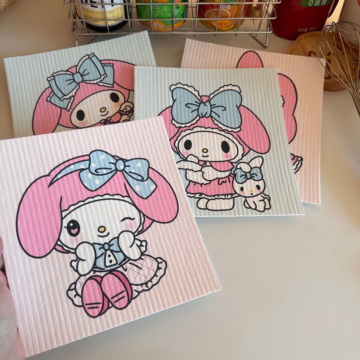 My Melody Cellulose Sponge Dishcloth