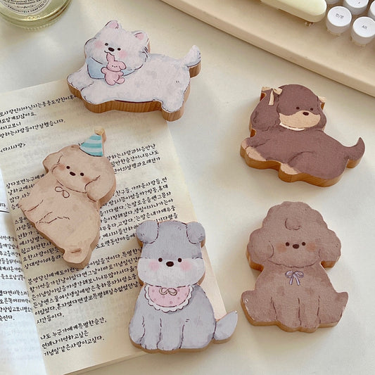 Cartoon Dog Beech Wood Fridge Magnet Bottle Opener