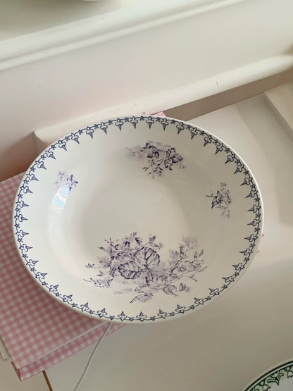 French Vintage Floral Soup Plate Series