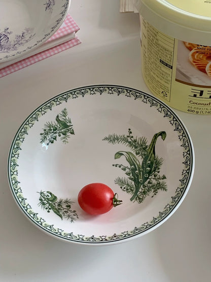 French Vintage Floral Soup Plate Series