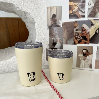 Cute Puppy Pattern Thermal Cup