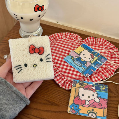 Square Hello Kitty Cellulose Cleaning Sponge